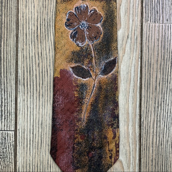 Ermenegildo Zegna Floral Graphic 100% Silk Tie - Picture 5 of 8